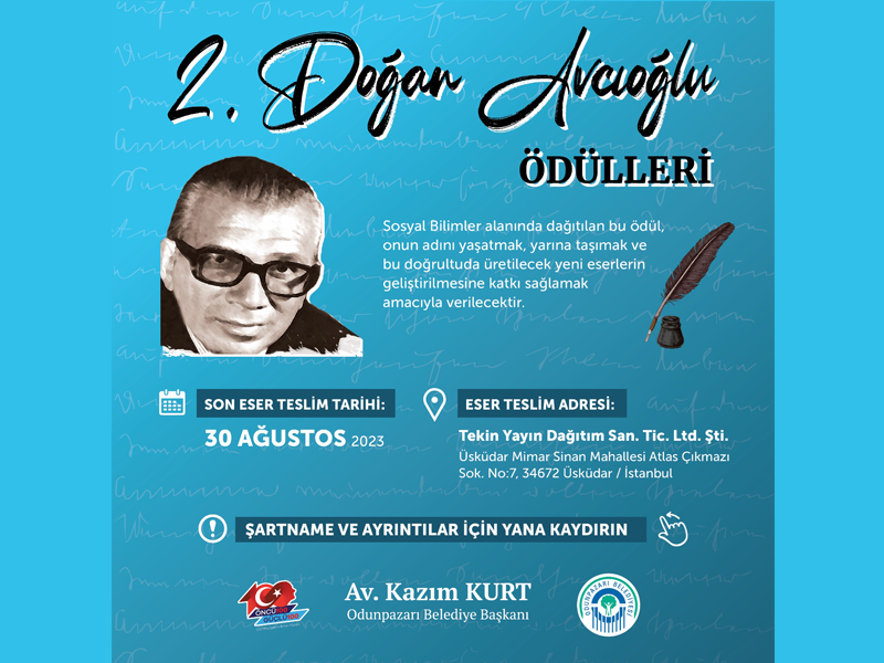 Odunpazarı Belediyesi Doğan Avcıoğlu Ödülleri’nin ikincisini düzenliyor