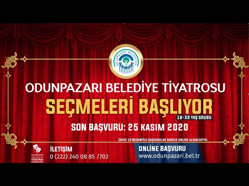 Odunpazarı Belediyesi Tiyatro Seçmeleri için son tarih 25 Kasım