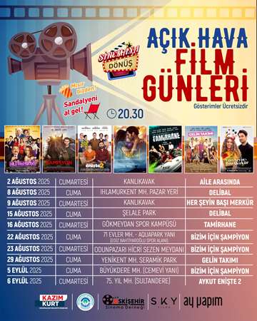 Açık Hava Film Günleri 2 Ağustos’ta yeniden başlıyor