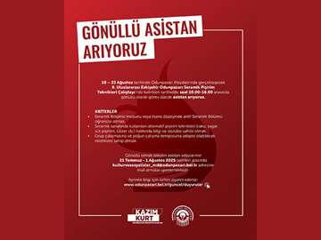 Gönüllü Asistan Arıyoruz