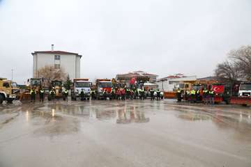 Odunpazarı Belediyesi karla mücadeleye hazır