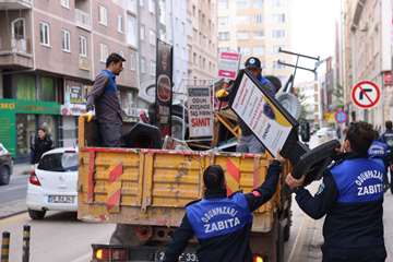 Odunpazarı’nda kaldırım işgallerine karşı denetimler devam ediyor